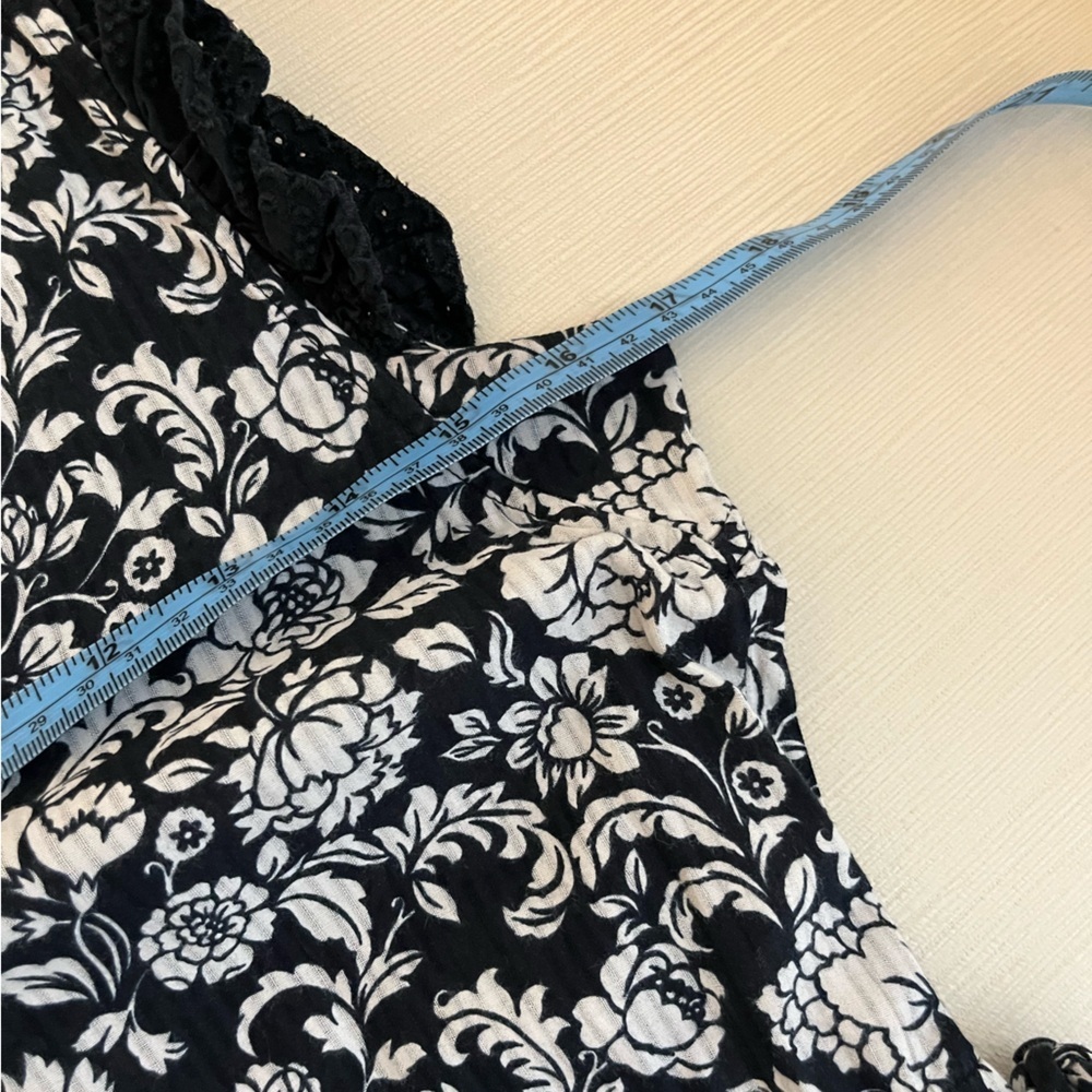 See by Chloe Dress - Women's Small Black White - Floral Midi Designer - Picture 12 of 13